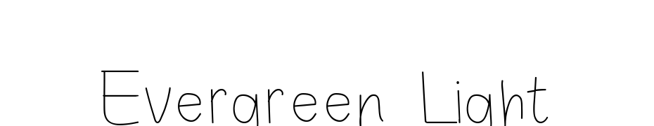 Evergreen Light cкачати шрифт безкоштовно